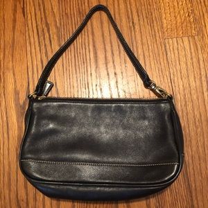 Black leather Coach purse
